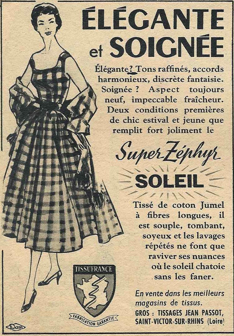 Annonce tissue Zéphyr, 1950s